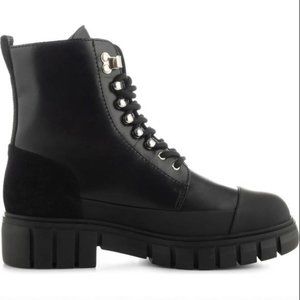 Anthropologie Shoe the Bear Rebel Long Lace Leather & Suede Lace Up Boots